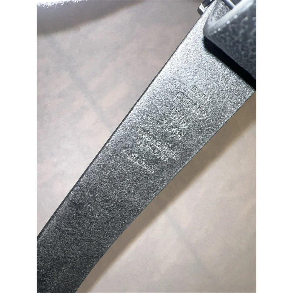 Calvin Klein Men's Black Logo Leather Belt 34-36 Square‎